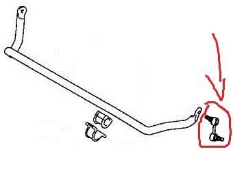 TIRANTE BARRA STABILIZZATRICE/ ASTA/ PUNTONE STABILIZZATORE ANTERIORE SINISTRO MITSUBISHI PAJERO II°SERIE - Autoricambi4x4