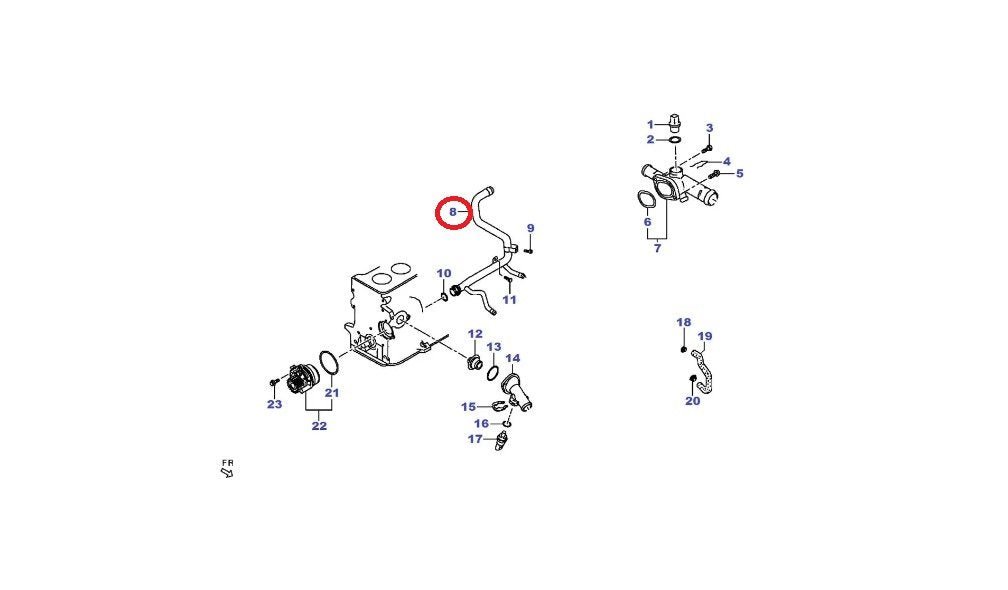 TUBO ACQUA MITSUBISHI OUTLANDER (ORIGINALE) - Autoricambi4x4