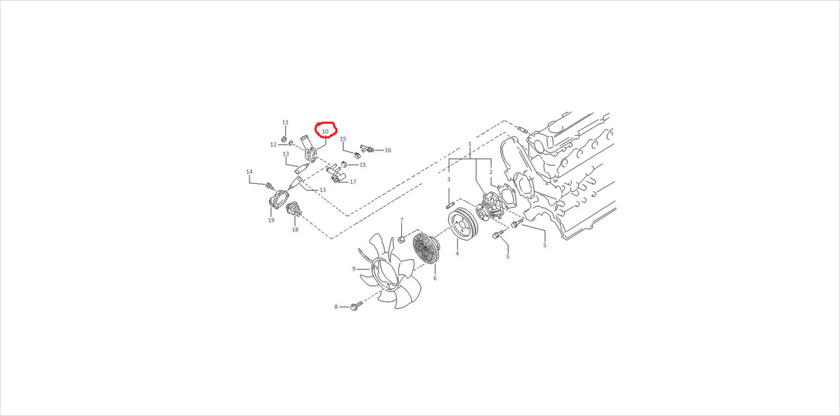 TUBO/ RACCORDO USCITA ACQUA NISSAN PATROL GR/ PATROL TR (ORIGINALE) - Autoricambi4x4