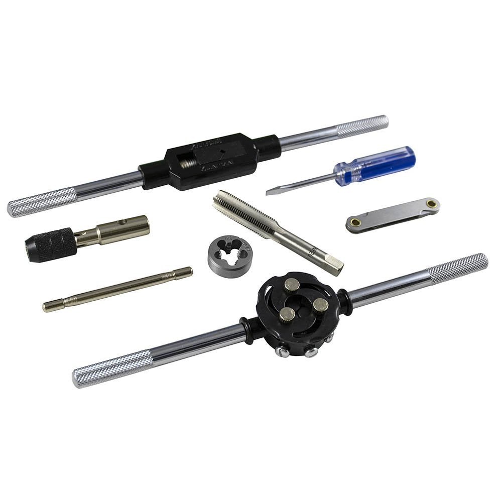 VALIGETTA CON 60 PEZZI PER FILETTATURE COMPLETA DI MASCHI E FILIERE RIVESTITI IN TITANIO (METRICO E POLLICI) - Autoricambi4x4